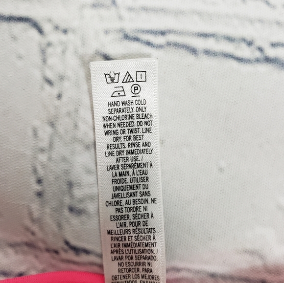 PINK VS Victoria's Secret Peach with Pink Stars Bikini Bottoms Women's Size M - Picture 8 of 8